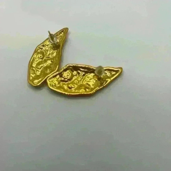 Women’s gold statement earrings stainless  steel - Picture 5 of 6